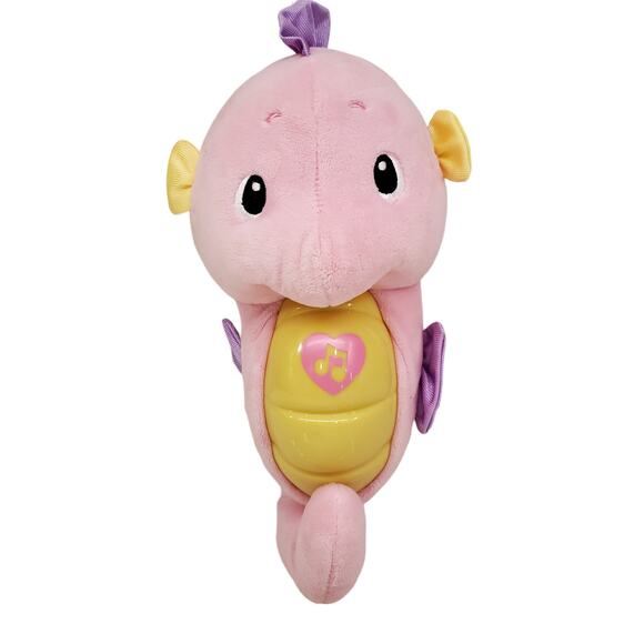 Fisher Price Soothe N Glow Pink Seahorse Crib Toy Plush Stuffed Animal Seahorse - Picture 8 of 8